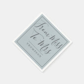 Elegant From Miss to Mrs Brautparty Blue Paper Serviette (Ecke)