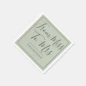 Elegant From Miss to Mrs Brautparty Grünbuch Serviette (Ecke)