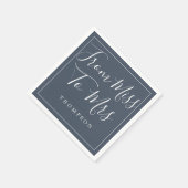 Elegant From Miss to Mrs Brautparty Navy Paper Serviette (Ecke)