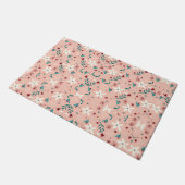 Elegant Froral Pink Door Mat Fußmatte (Schrägansicht)