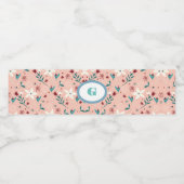 Elegant frorink wasserflaschenetikett (Einzelnes Label)