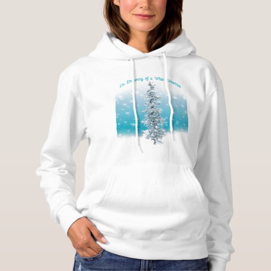 Elegant, frostig, silberfarben und schneegrün hoodie (Vorderseite)