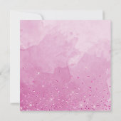 Elegant Fuchsia Floral, Aquarellfarben Quinceñera Einladung (Rückseite)