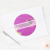 Elegant Fuchsia Gerber Daisy Wedding Stickers (Umschlag)