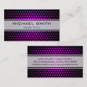 Elegant Fuchsia Polka Dot Pattern Visitenkarte (Vorne/Hinten)