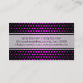 Elegant Fuchsia Polka Dot Pattern Visitenkarte (Rückseite)
