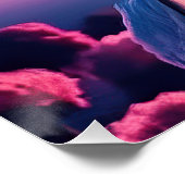 Elegant Fuchsia Roses Day of the Dead Catrina Poster (Ecke)