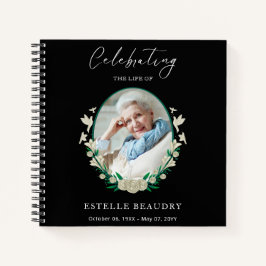 Elegant Funeral Celebration of life Guest Book Notizblock