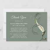 Elegant Funeral Greenerity Gold Dankeschön Karte (Vorderseite)