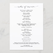 Elegant Funeral In Loving Memory Photo Script Programm (Rückseite)