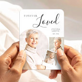 Elegant Funeral Keepsake with Custom Photo Collage Magnet