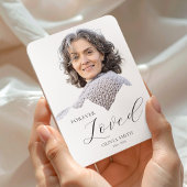 Elegant Funeral Keepsake with Photo Magnet