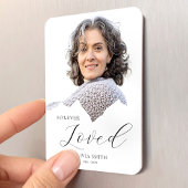 Elegant Funeral Keepsake with Photo Magnet