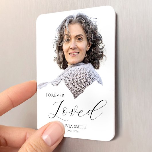 Elegant Funeral Keepsake with Photo Magnet