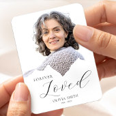Elegant Funeral Keepsake with Photo Magnet