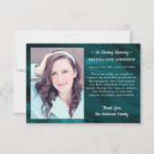 Elegant Funeral Memorial Dankeskarte (Vorderseite)