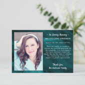 Elegant Funeral Memorial Dankeskarte (Stehend Vorderseite)