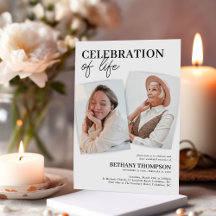 Elegant Funeral Memorial Photo