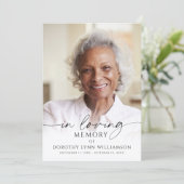 Elegant Funeral Photo In Loving Memory Program Programm (Stehend Vorderseite)