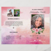 Elegant Funeral Program Template (Vorderseite)