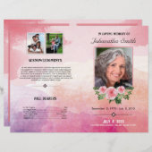 Elegant Funeral Program Template (Vorne/Hinten)