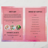 Elegant Funeral Program Template (Rückseite)