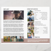 Elegant Funeral Program Template (Rückseite)
