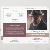 Elegant Funeral Program Template (Vorne/Hinten)