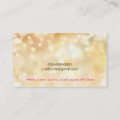 ELEGANT FUNKELND LIGHT, pinkfarbener Buchenholz Visitenkarte (Rückseite)