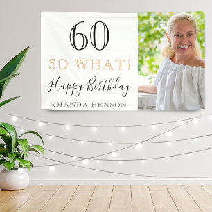 Elegant Funny 60 So, was 60. Geburtstag Foto Banner