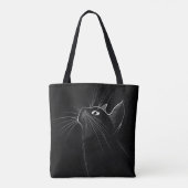 Elegant Funny Black cat Tasche (Rückseite)
