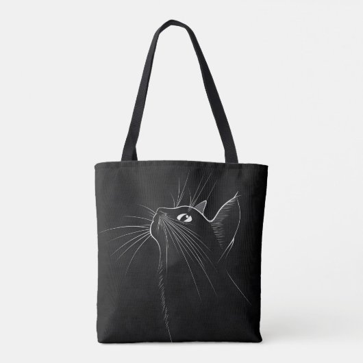 Elegant Funny Black cat Tasche (Rückseite)