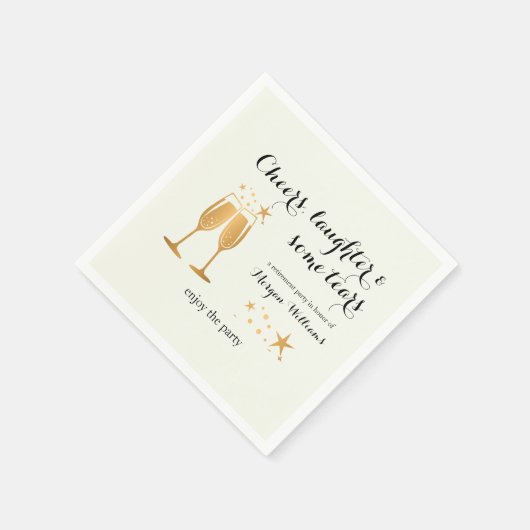 Elegant Funny Cheers Laughter Tränen Rente Serviette (Ecke)