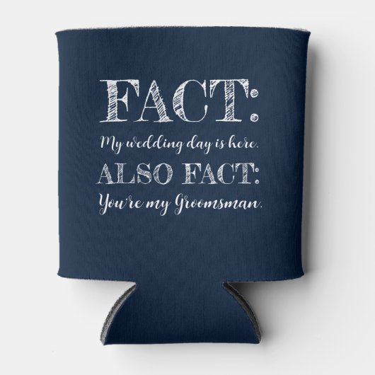 Elegant & Funny Fact Trauzeuge Vorschlag Navy Blue Dosenkühler (Vorderseite)