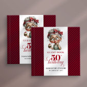 Elegant Funny Lady 50th Birthday Humor Guest Book Gästebuch