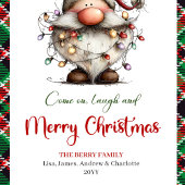 Elegant Funny Santa Classic Christmas Gift Bag Mittlere Geschenktüte