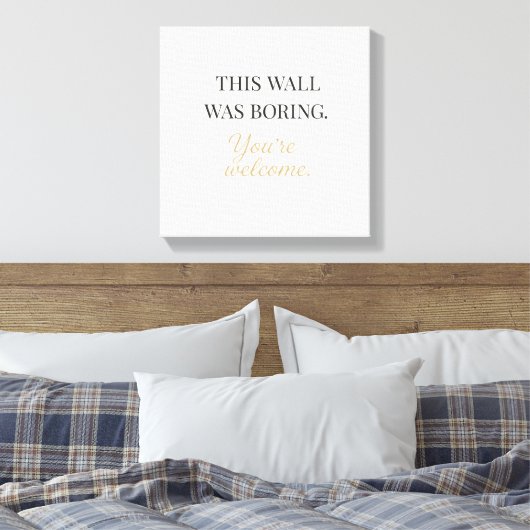 Elegant Funny Wall Canvas – Minimal Decor Art Leinwanddruck (Insitu (Schlafzimmer))
