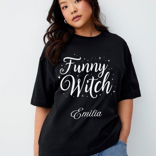 Elegant Funny Wittling Halloween Calligrafy T-Shirt