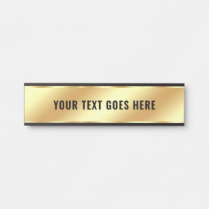 Elegant für Ihren benutzerdefinierten Text Gold Te Türschild