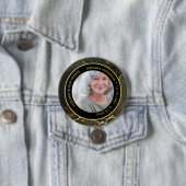 Elegant für immer in unseren Herzen Gold Gedenkbut Button (Beispiel)