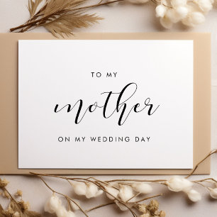 Elegant Für meine Mutter am Tag meiner Hochzeit Ka Einladung