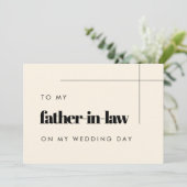 Elegant Für meinen Vater im Gesetz auf meiner Hoch (Stehend Vorderseite)