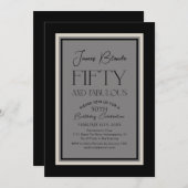 Elegant für seine fünfzigste Geburtstagspartei Einladung (Vorne/Hinten)
