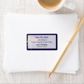 Elegant Fuscia Marshia Save the Date Adressaufkleber (Insitu)