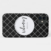 Elegant Future Lawyer Karo Pattern Personalisiert Case-Mate iPhone Hülle (Rückseite (Horizontal))