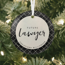 Elegant Future Lawyer Karo Pattern Personalisiert