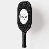 Elegant Future Lawyer Karo Pattern Personalisiert Pickleball Schläger (Links)