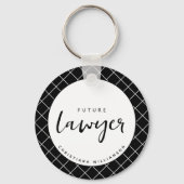 Elegant Future Lawyer Karo Pattern Personalisiert Schlüsselanhänger (Vorderseite)