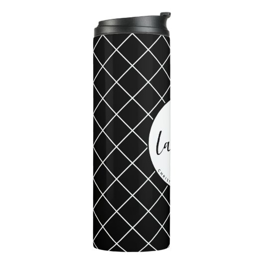 Elegant Future Lawyer Karo Pattern Personalisiert Thermosbecher (Nach links gedreht)