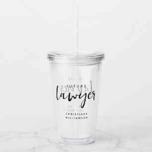 Elegant Future Lawyer Personalisiert Acryltrinkbecher